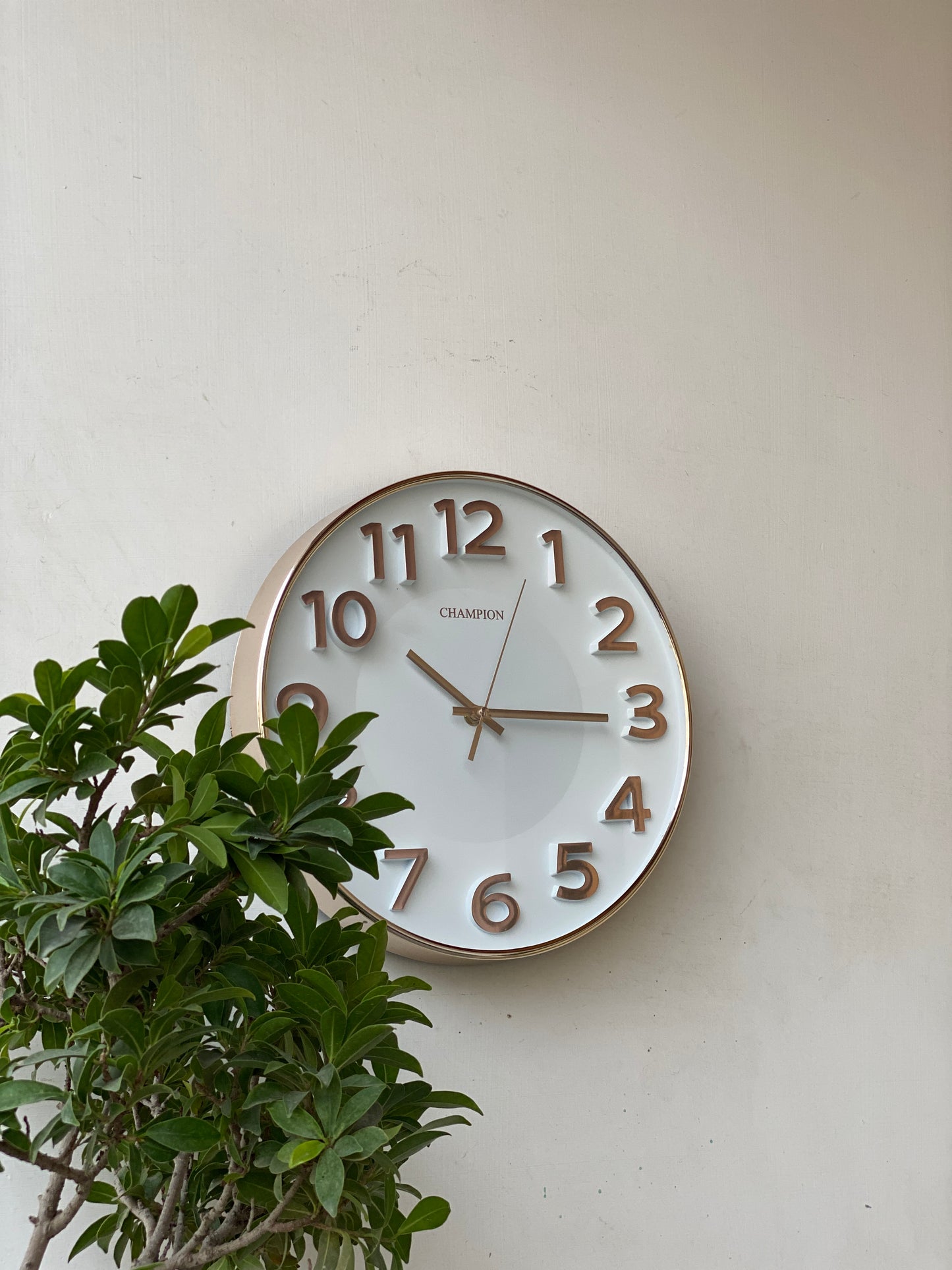 White Gold Accent Wall Clock CS-022