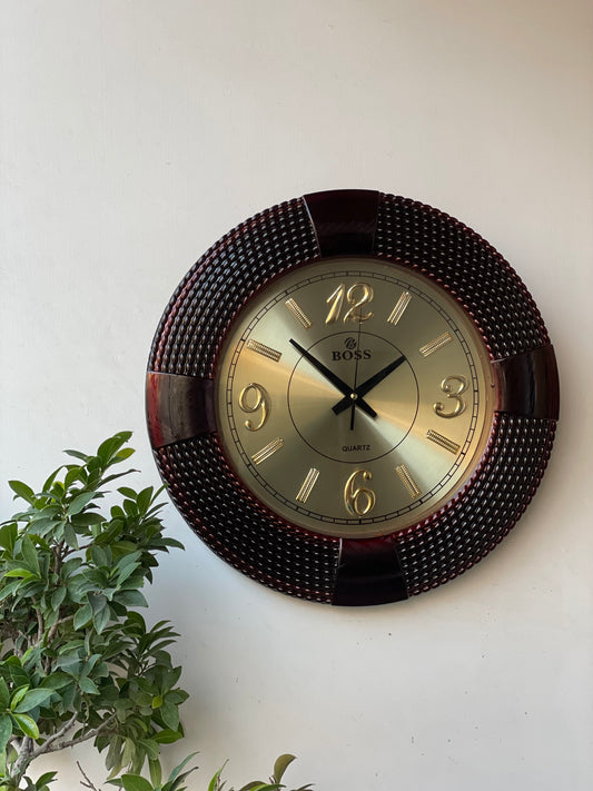 Chocolate Embossed Wall Clock CS-006