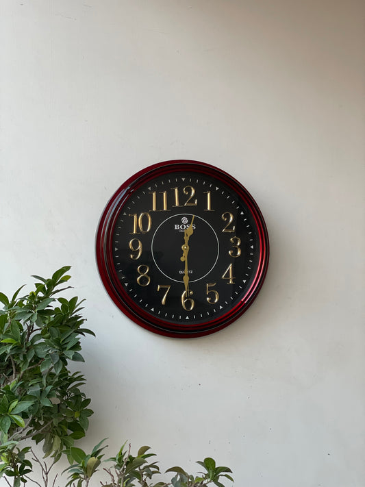 Maroon Moon Wall Clock CS-004